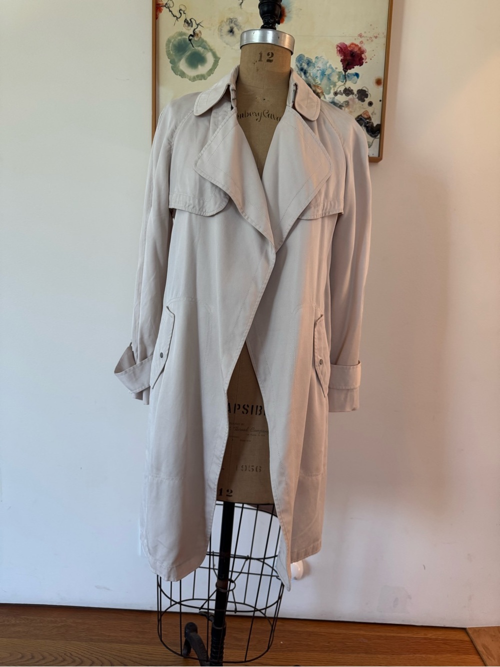 Babaton Light Beige Trench Coat - Women's Classic Long Coat